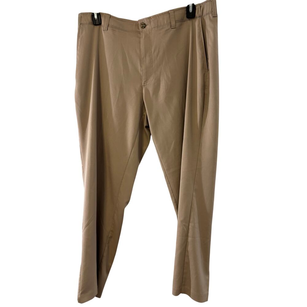 PGA TOUR Mens Golf Pants 38x30 Khaki Tan Active Stretch Comfort Waistband